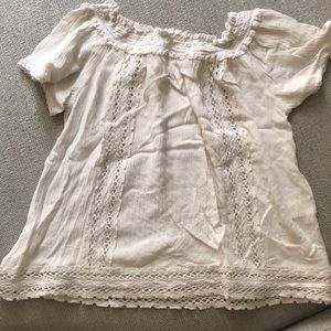 Max Studio xs cream boho top nwot